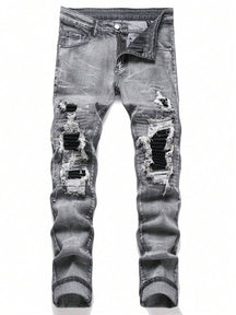 Calça Slim Fit Destroyed