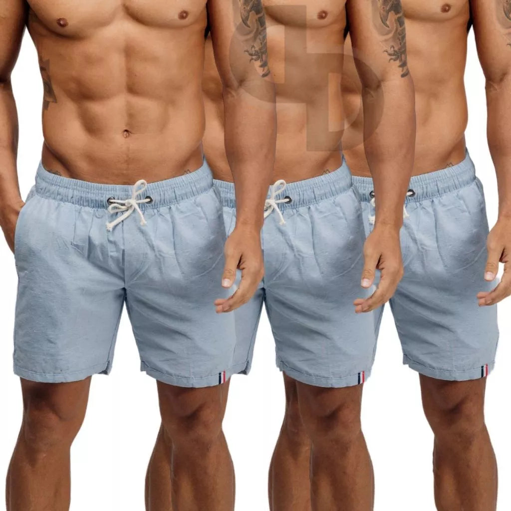 (COMPRE 1 LEVE 3) Bermudas De Linho